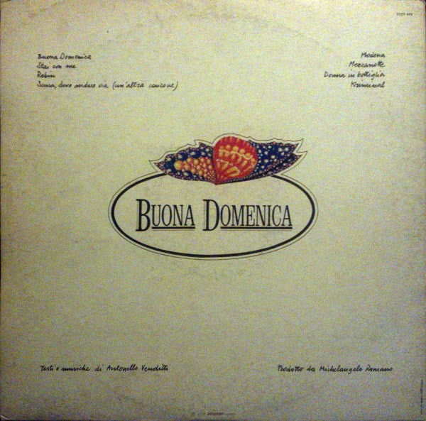 Antonello Venditti : Buona Domenica  (LP, Album, Gat)