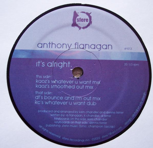 Anthony Flanagan : It's Alright (12")