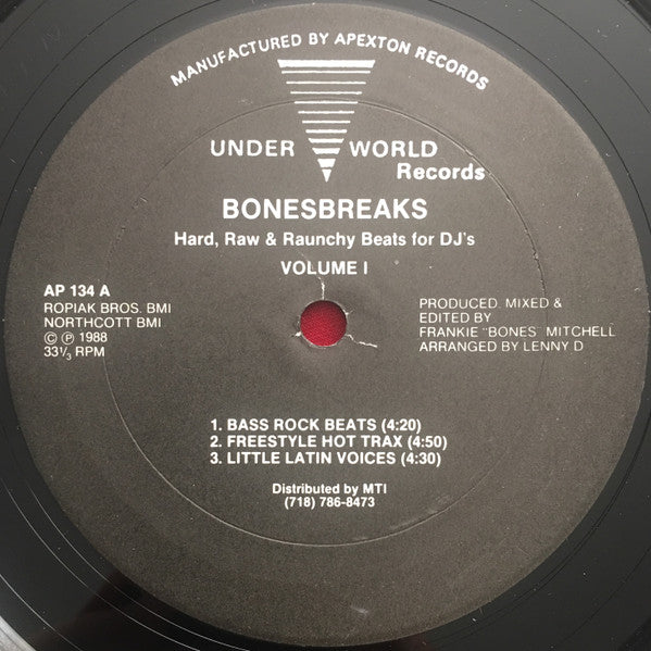 Bonesbreaks : Hard, Raw & Raunchy Beats For DJ's (Volume 1) (12")