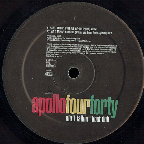 Apollo 440 : Ain't Talkin' 'Bout Dub (12")