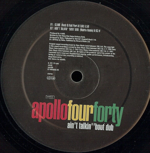 Apollo 440 : Ain't Talkin' 'Bout Dub (12")