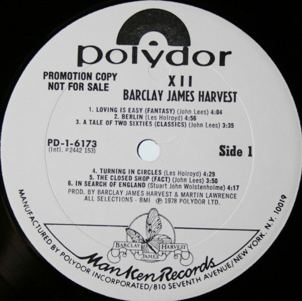 Barclay James Harvest : XII (LP, Album, Promo)