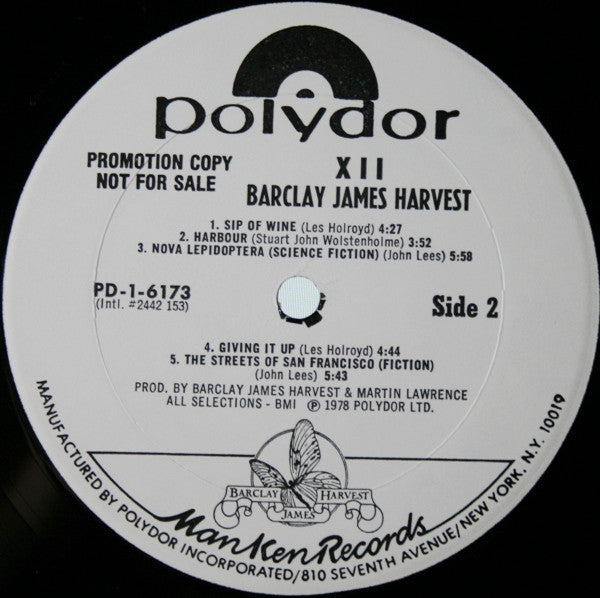 Barclay James Harvest : XII (LP, Album, Promo)