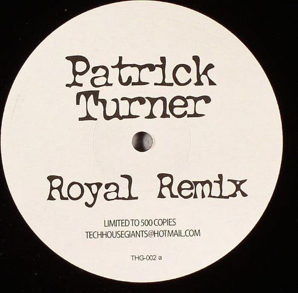 Crenshaw / Patrick Turner : Don't Want None / Royal Remix (12")