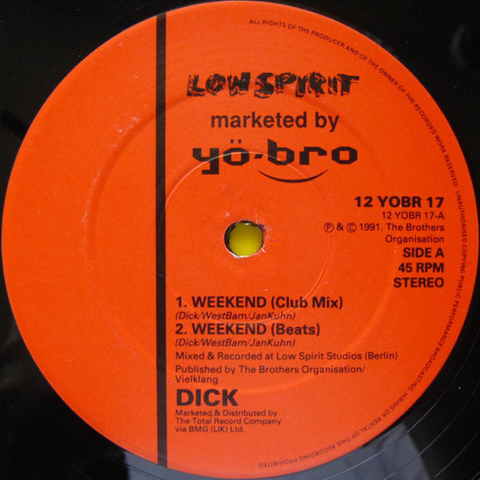 DJ Dick : Weekend (12", Single)