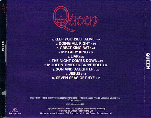 Queen : Queen (CD, Album, RE, RM)
