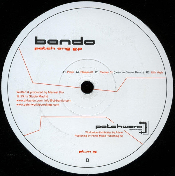 Bando : Patch One E.P (12", EP)
