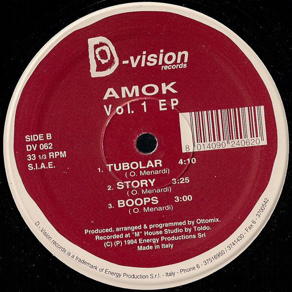 Amok : Vol. 1 EP (12", EP)