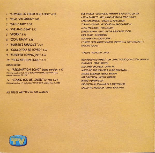 Bob Marley & The Wailers : Uprising (CD, Album, RE, RM)