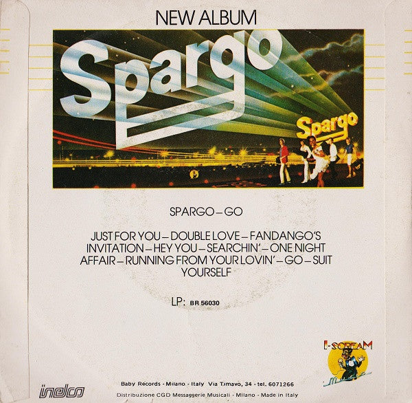 Spargo : Just For You (7", Single)