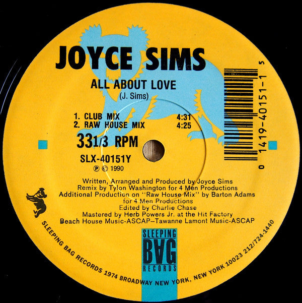 Joyce Sims : All About Love (12")