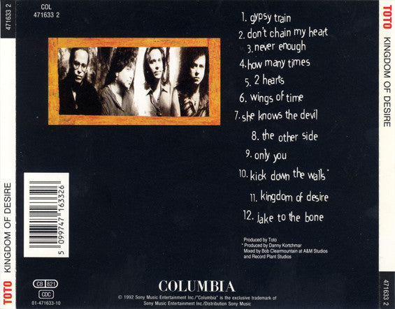 Toto : Kingdom Of Desire (CD, Album)