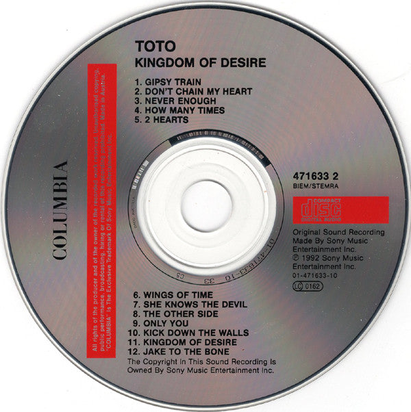 Toto : Kingdom Of Desire (CD, Album)