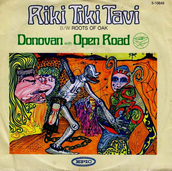 Donovan With Open Road (2) : Riki Tiki Tavi (7", Single)