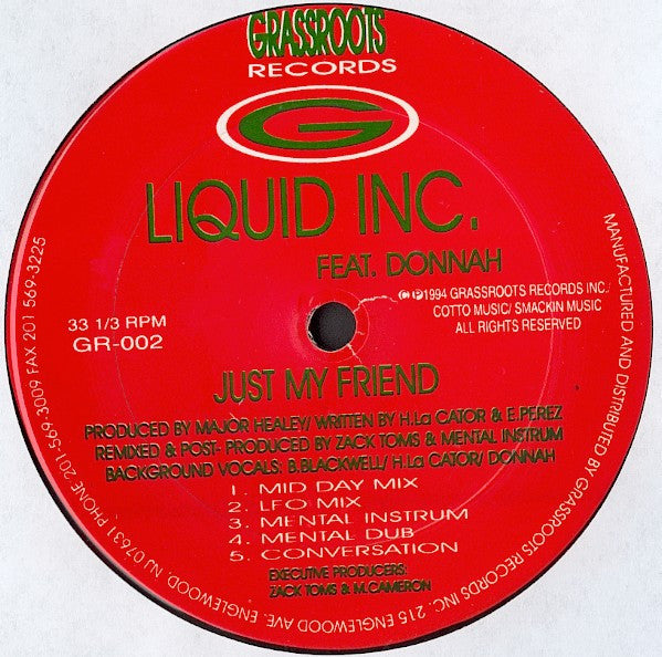 Liquid Inc. Feat. Donnah : Just My Friend (12")