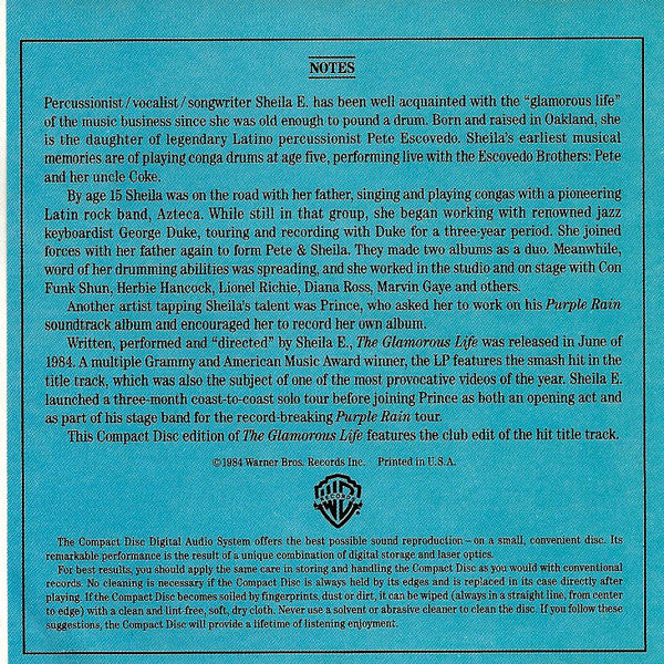 Sheila E. : In The Glamorous Life (CD, Album, RE)