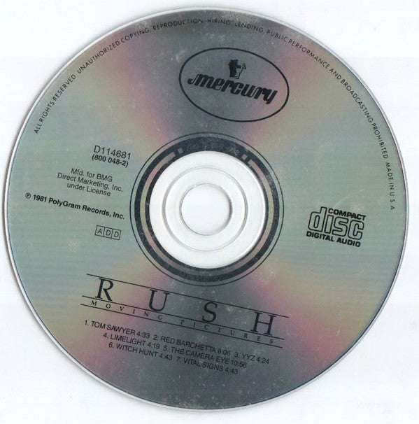 Rush : Moving Pictures (CD, Album, Club, RE, PMD)