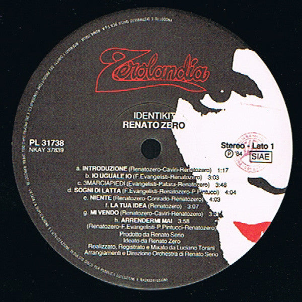 Renato Zero : Identikit (LP, Album)