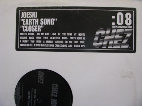 Joeski : Earth Song / Closer (12")