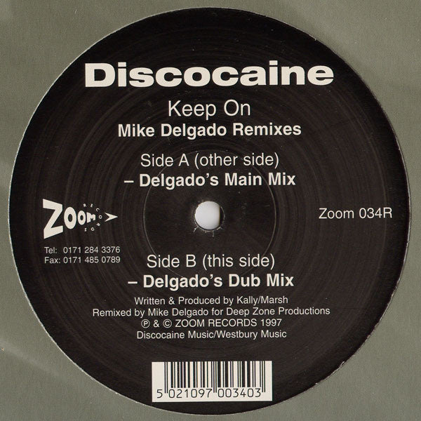 Discocaine : Keep On (Mike Delgado Remixes) (12")