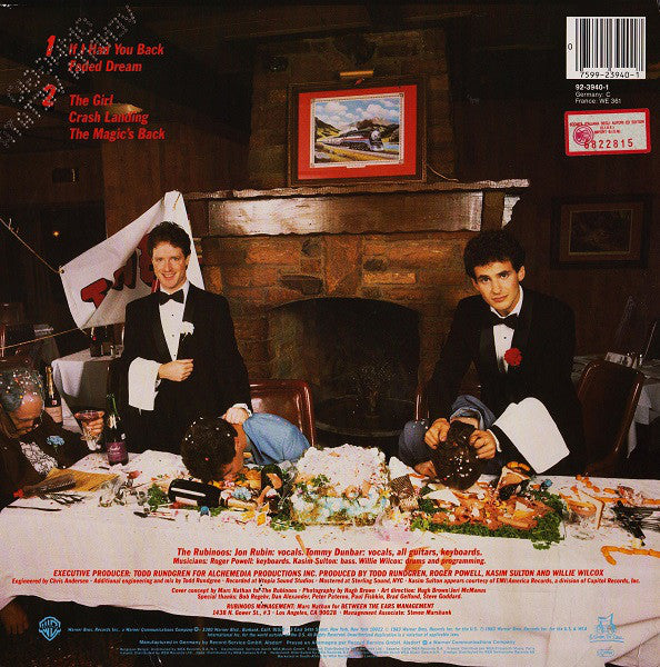 The Rubinoos : Party Of Two (12", MiniAlbum)