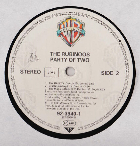 The Rubinoos : Party Of Two (12", MiniAlbum)