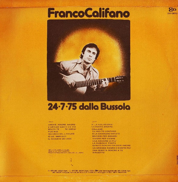 Franco Califano : Franco Califano Dalla Bussola  (LP, Album)