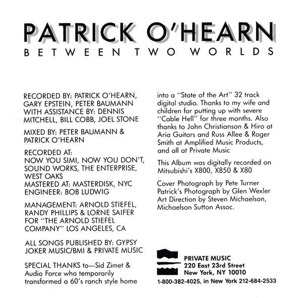 Patrick O'Hearn : Between Two Worlds (CD, Album)