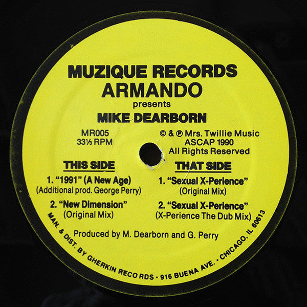 Armando Presents Mike Dearborn : 1991 (A New Age) (12")