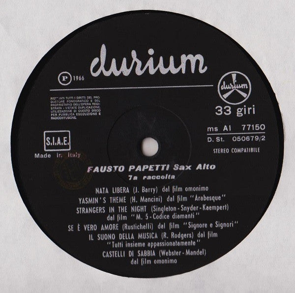 Fausto Papetti : 7a Raccolta (LP, Album, RE)