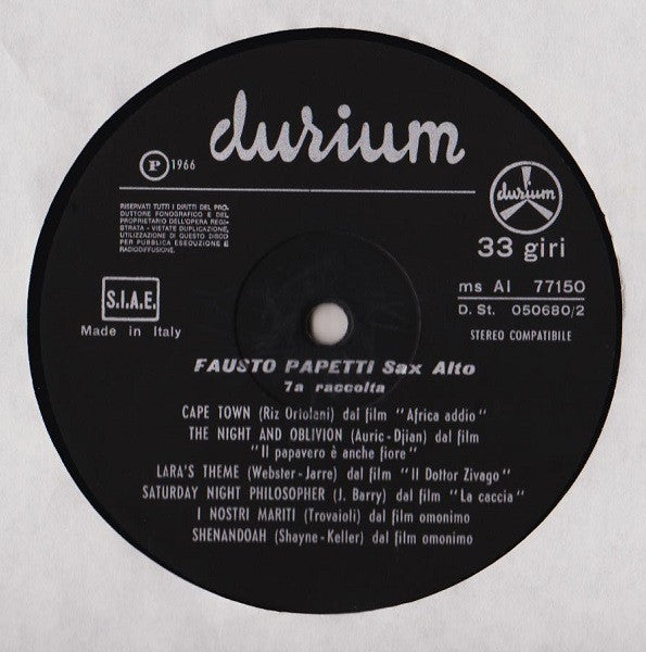 Fausto Papetti : 7a Raccolta (LP, Album, RE)
