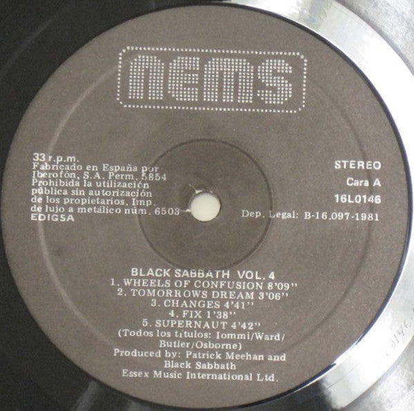 Black Sabbath : Black Sabbath Vol. 4 (LP, Album, RE)