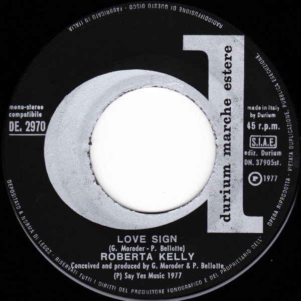 Roberta Kelly : Love Sign (7")