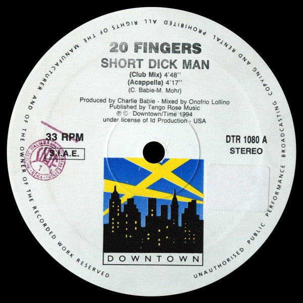 20 Fingers : Short Dick Man (12")