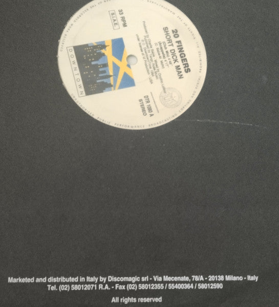 20 Fingers : Short Dick Man (12")