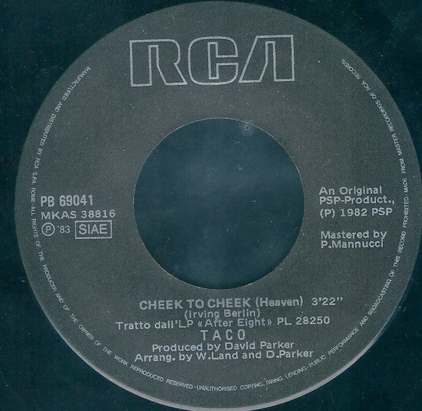 Taco : Cheek To Cheek (Heaven) (7")