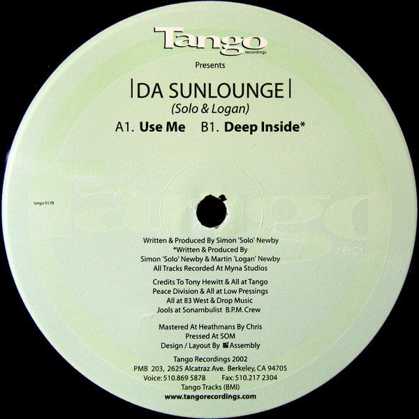 Da Sunlounge : Use Me (12")