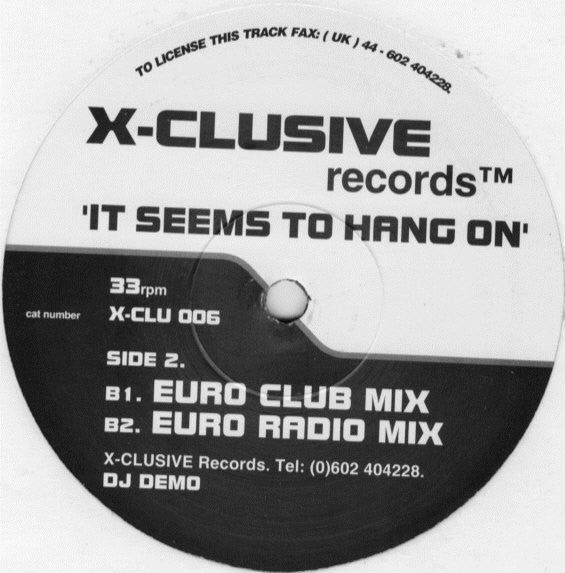 K.W.S. : It Seems To Hang On (2x12", Single, Promo)