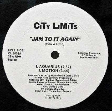 How & Little : Jam To It Again (12", Promo)