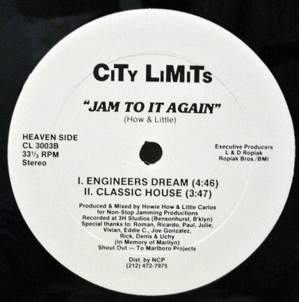 How & Little : Jam To It Again (12", Promo)