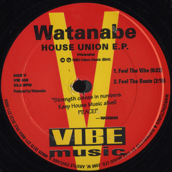 Watanabe : House Union E.P. (12", EP)