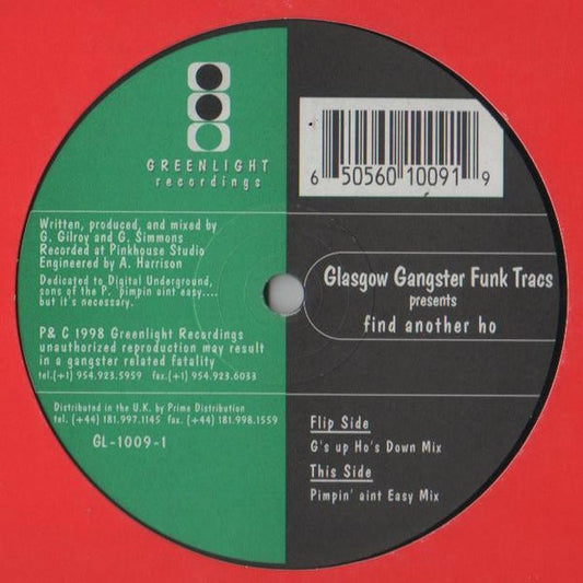 Glasgow Gangster Funk Tracs* : Find Another Ho (12")