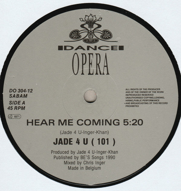 101 / Jade 4U : Hear Me Coming (12")