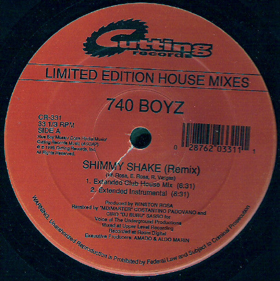 740 Boyz : Shimmy Shake (Remix) (12")