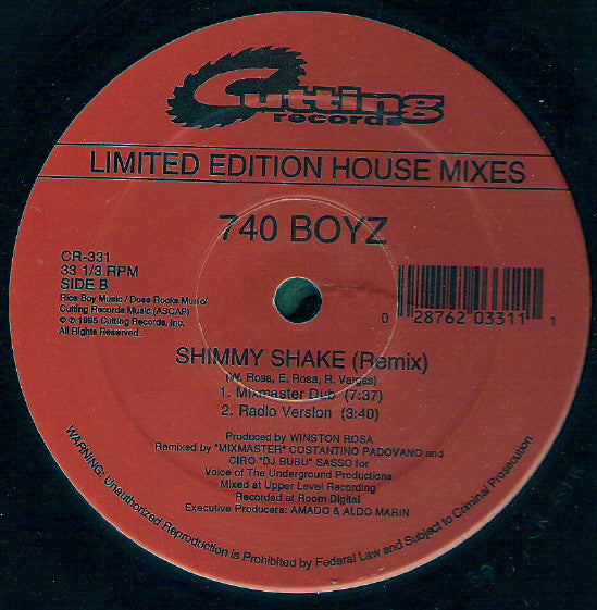 740 Boyz : Shimmy Shake (Remix) (12")