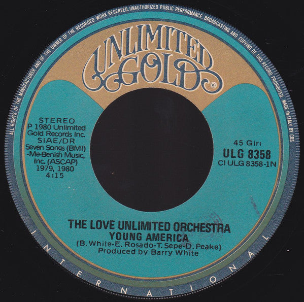 Love Unlimited Orchestra : Young America  (7", Single)