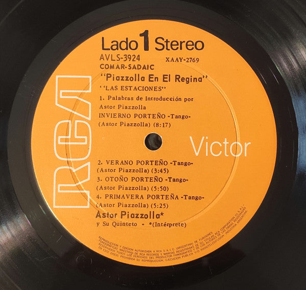 Astor Piazzolla Y Su Quinteto : En El Teatro Regina (LP, Album)
