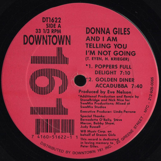 Donna Giles : And I Am Telling You I'm Not Going (12")