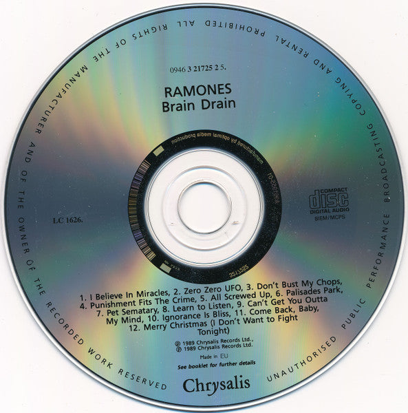 Ramones : Brain Drain (CD, Album, RP)