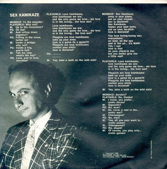 Monduz And The Playgirls : Sex Kamikaze (7")